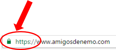 indica que este sitio web es seguro, a través del https